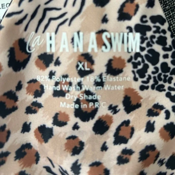 Animal Print Halter Bikini Top Lahana Swim AU XL/US 10 - Picture 7 of 8